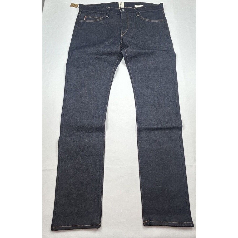 Kato The Needle Skinny Dark Wash Selvedge Jeans Men 36 New With Tags